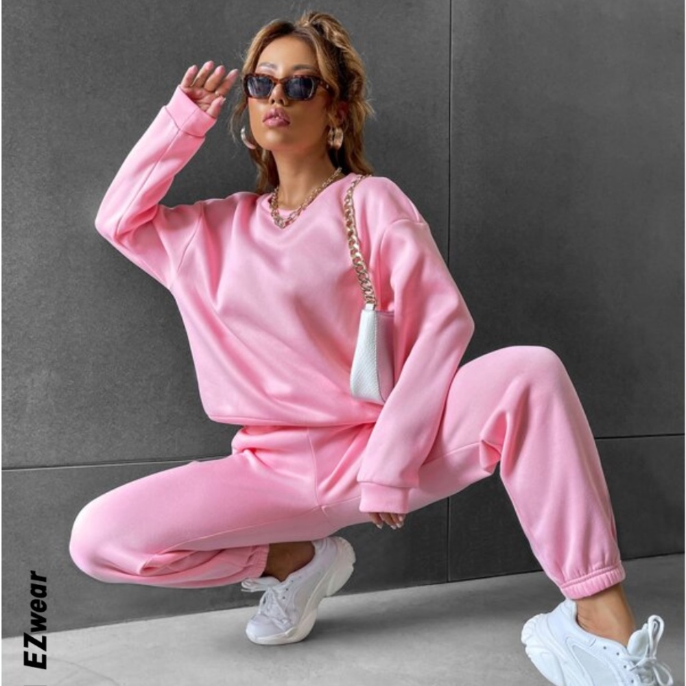 SHEIN pink sweat-set